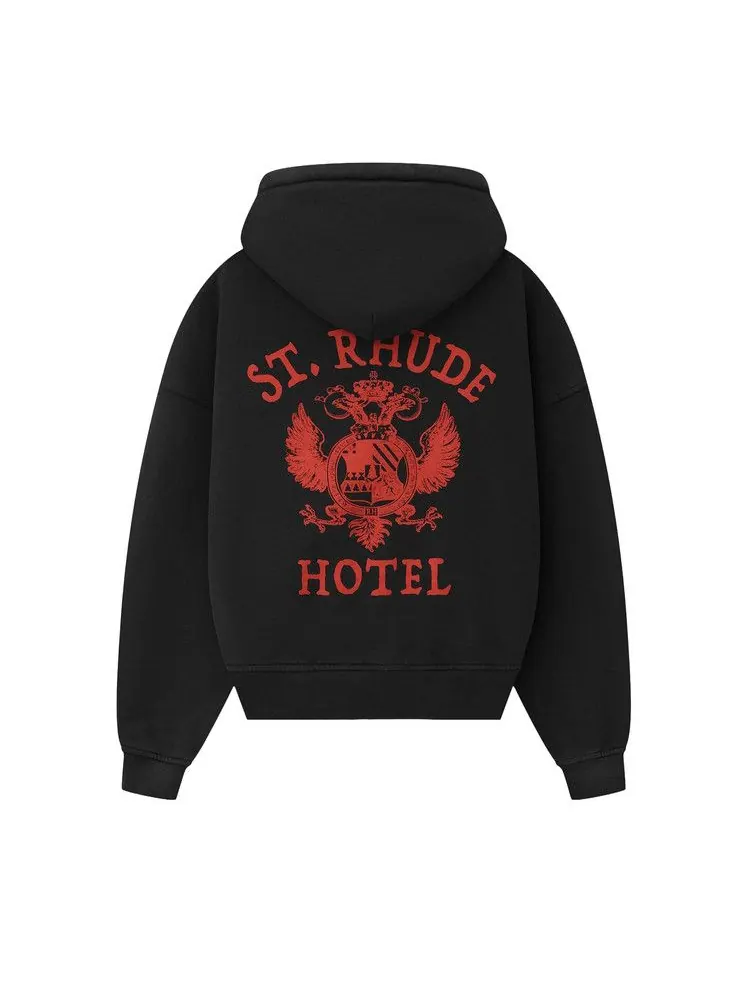 Худи Rhude St. Rhude Seal Zip Up Hoodie 'Vintage Black/Red' — изображение 2 из 2, черный