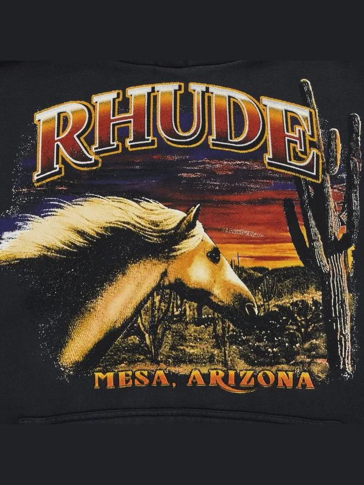 Худи Rhude Mesa Stallion Hoodie 'Black' — изображение 3 из 3, черный