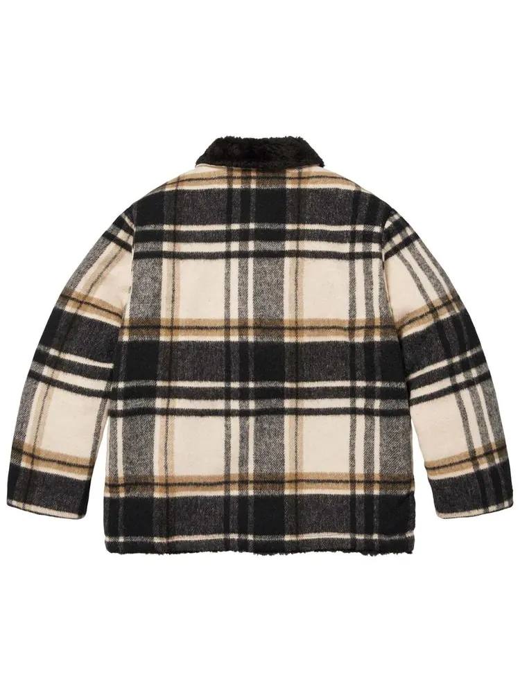 Автомобильное пальто Supreme в клетку — изображение 2 из 2, бежевый