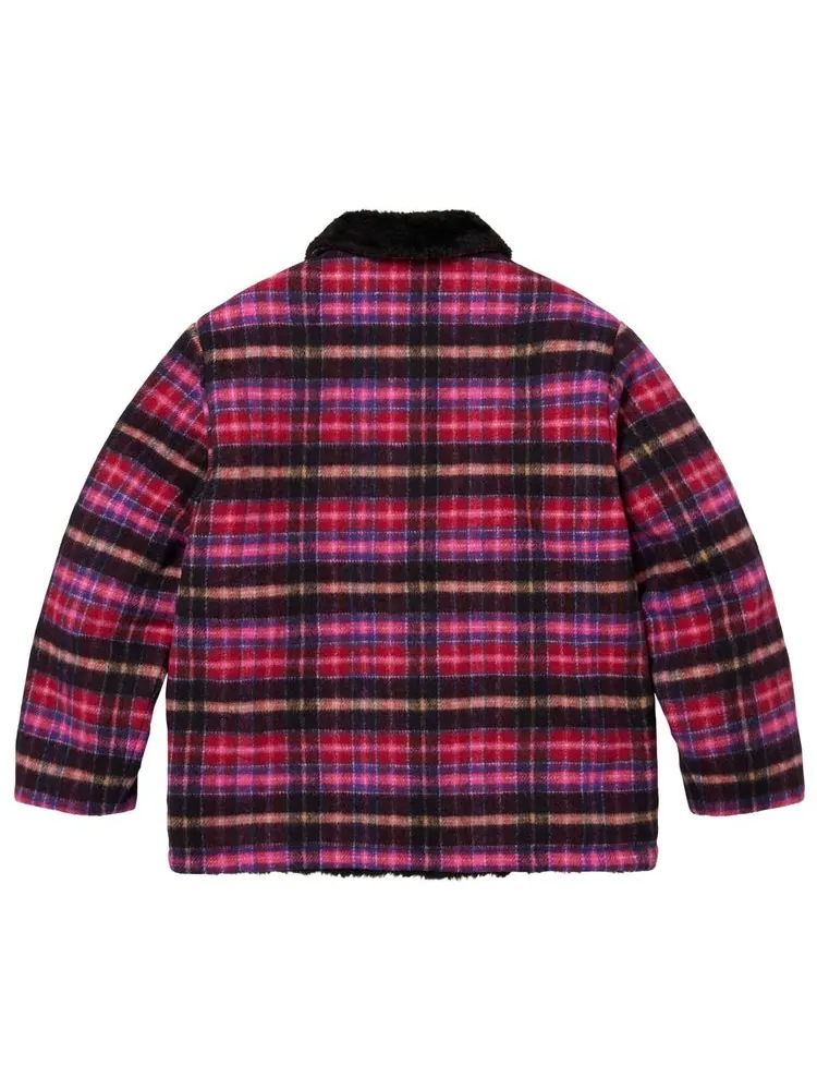Пальто Supreme в клетку — изображение 2 из 2, розовый