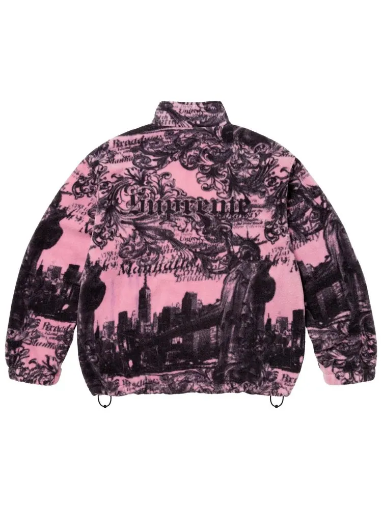 Флисовая куртка Supreme New York — изображение 2 из 2, розовый