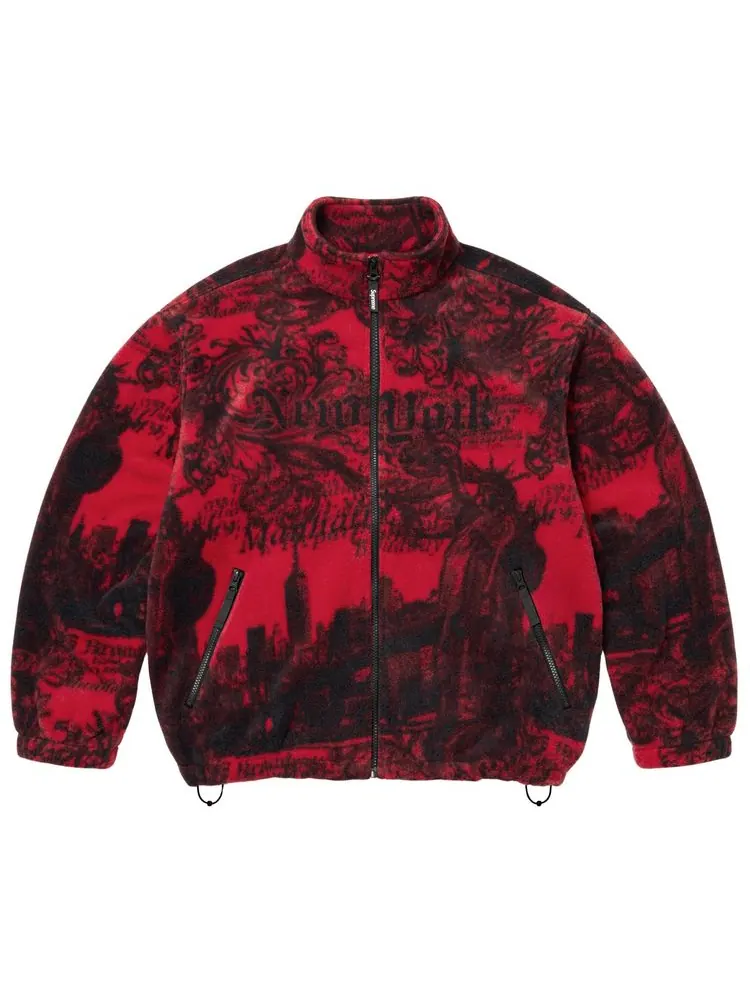 Флисовая куртка Supreme New York — изображение 1 из 2, красный
