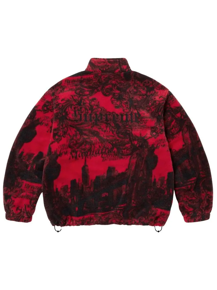 Флисовая куртка Supreme New York — изображение 2 из 2, красный