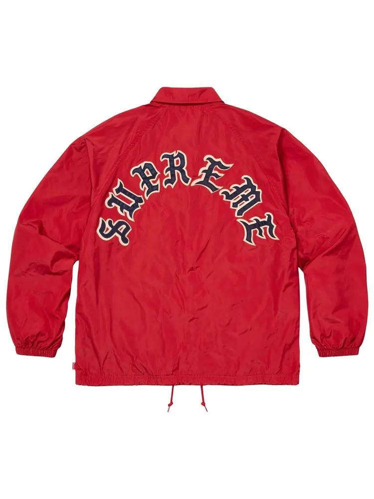 Куртка Supreme Old English Arc Coaches Jacket — изображение 2 из 2, красный