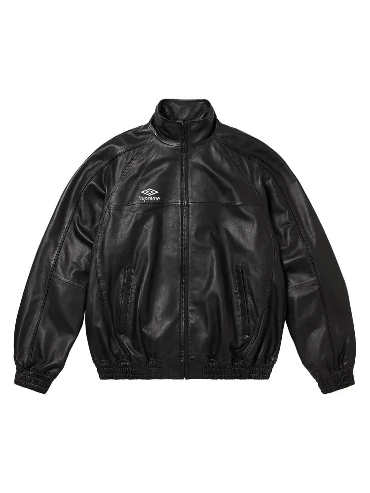 Спортивная куртка Supreme x Umbro Leather Track Jacket — изображение 1 из 3, черный