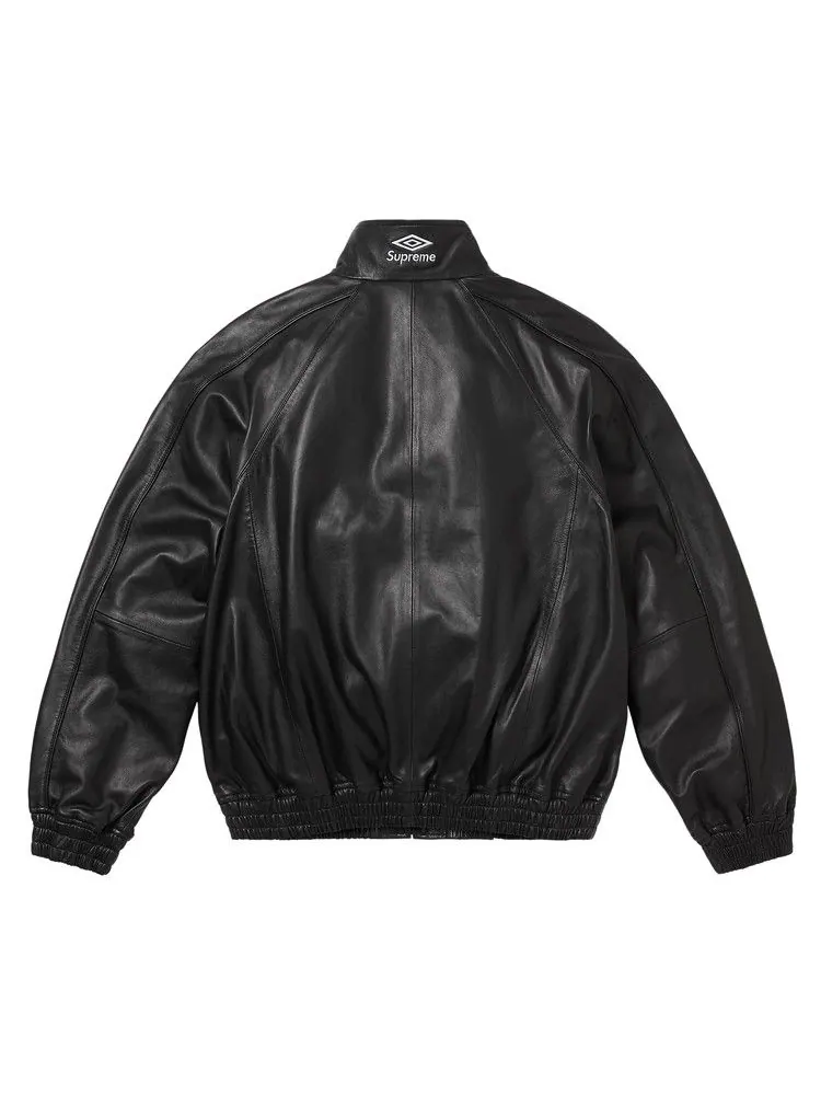 Спортивная куртка Supreme x Umbro Leather Track Jacket — изображение 3 из 3, черный