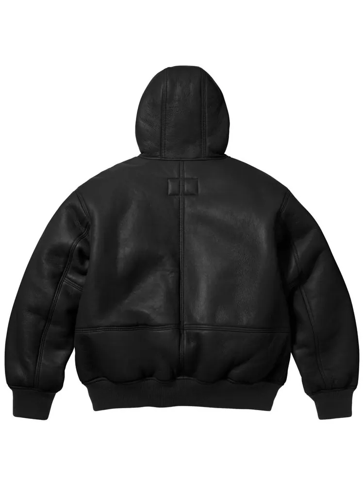 Рабочая куртка Supreme x Schott из овчины с капюшоном — изображение 2 из 2, черный