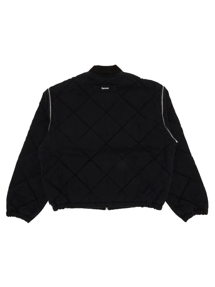 Куртка Supreme Zip-Off Sleeve Quilted Bomber Jacket — изображение 2 из 4, черный