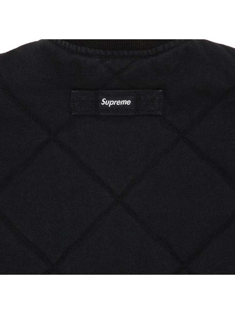 Куртка Supreme Zip-Off Sleeve Quilted Bomber Jacket — изображение 3 из 4, черный