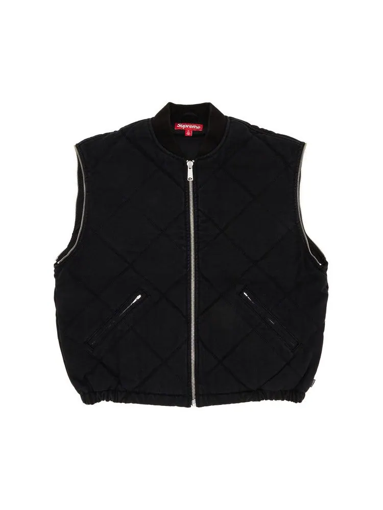 Куртка Supreme Zip-Off Sleeve Quilted Bomber Jacket — изображение 4 из 4, черный