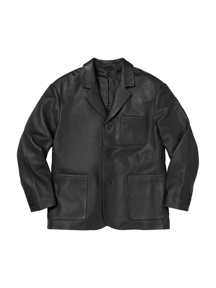 Куртка Supreme Leather Blazer 'Black' — изображение 1 из 1, черный