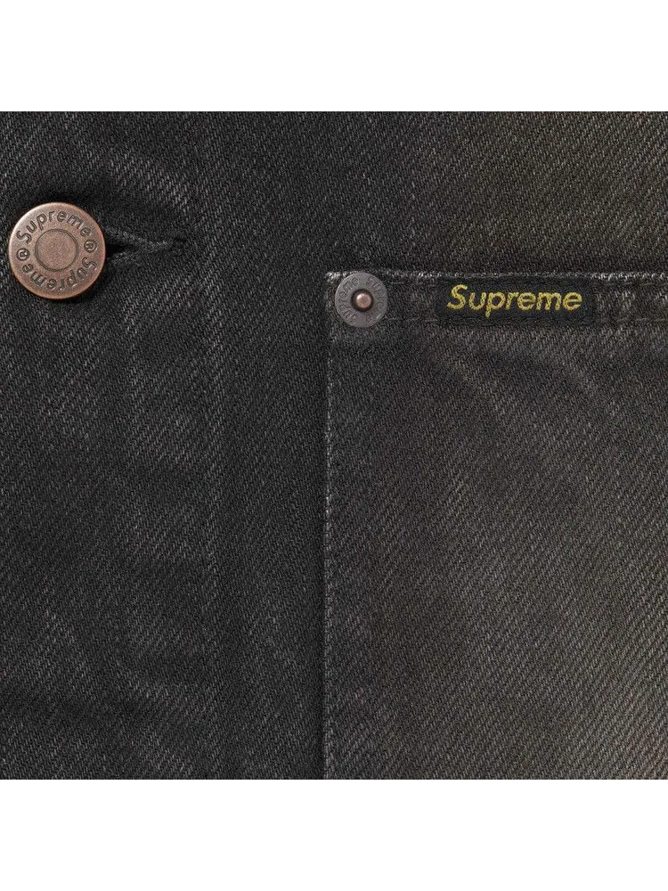 Куртка Supreme Distressed Selvedge Trucker Jacket — изображение 3 из 3, черный