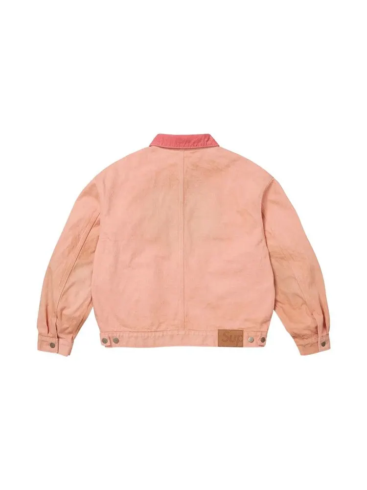 Куртка Supreme Distressed Selvedge Trucker Jacket — изображение 2 из 3, розовый
