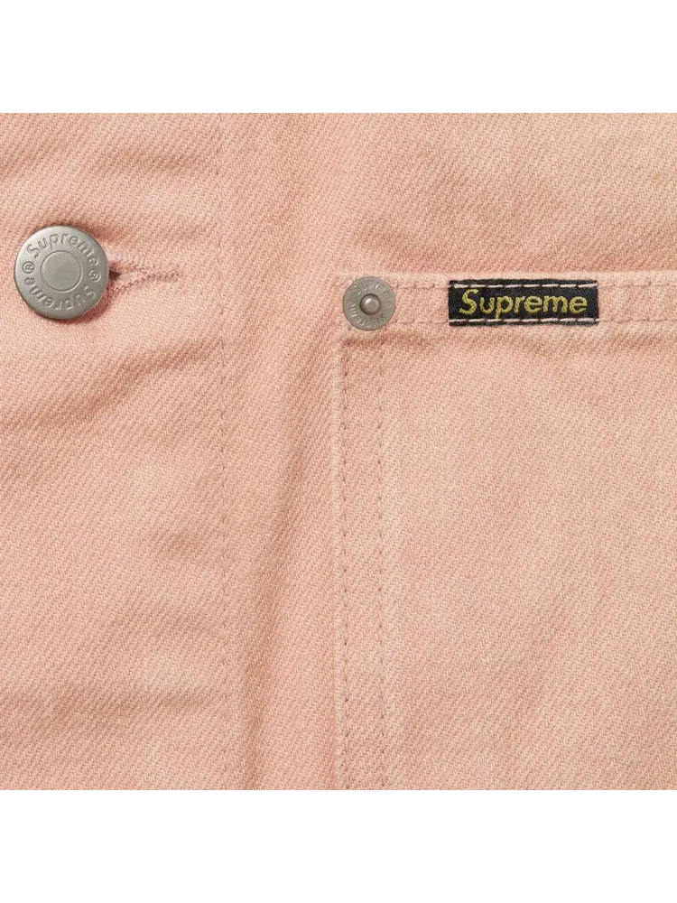 Куртка Supreme Distressed Selvedge Trucker Jacket — изображение 3 из 3, розовый