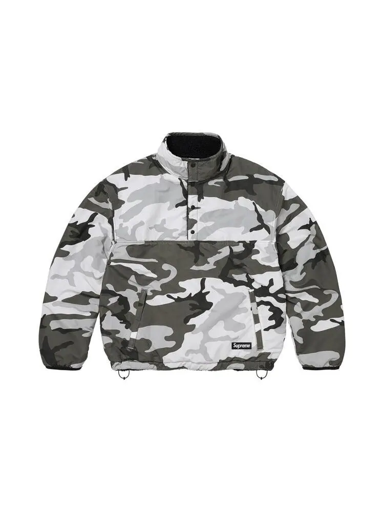 Куртка Supreme Polartec Shearling Reversible Pullover 'Black' — изображение 1 из 2, черный