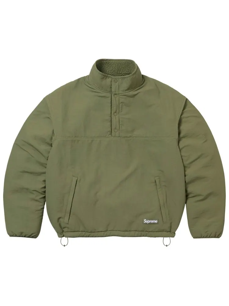 Двусторонний пуловер Supreme Polartec Shearling — изображение 1 из 2, зеленый