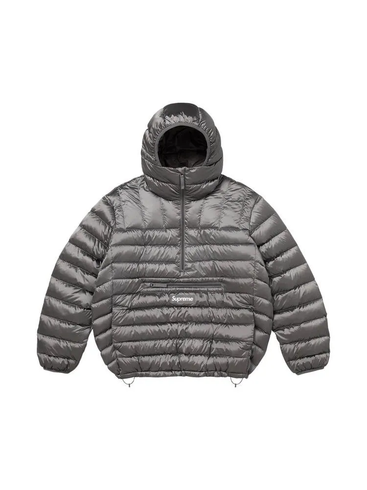 Куртка Supreme Micro Down Half Zip Hooded Pullover — изображение 1 из 2, серебряный