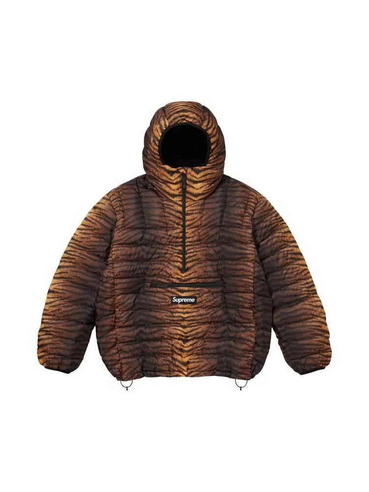 Куртка Supreme Micro Down Half Zip Hooded Pullover — изображение 1 из 2, тигровый оранжевый