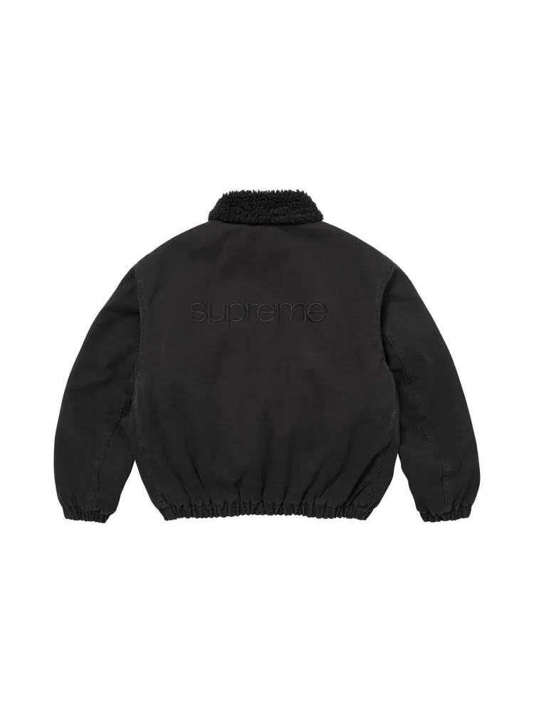 Куртка Supreme Faux Shearling Lined Bomber Jacket — изображение 2 из 2, черный
