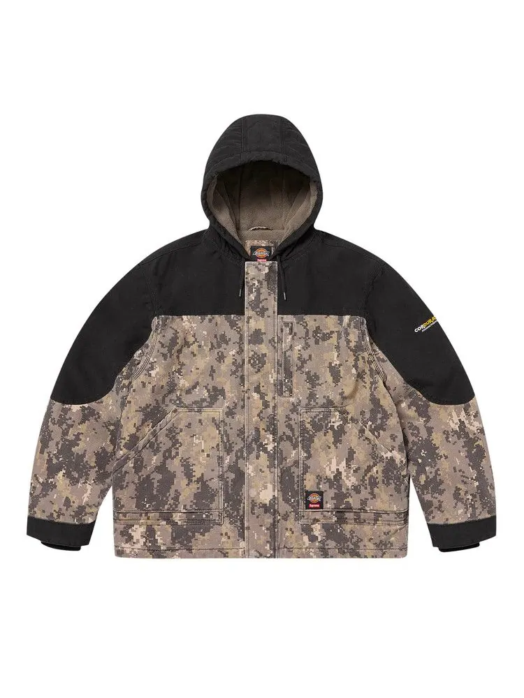 Куртка Supreme x Dickies Cordura Hooded Work Jacket, Digi Camo — изображение 1 из 3, коричневый