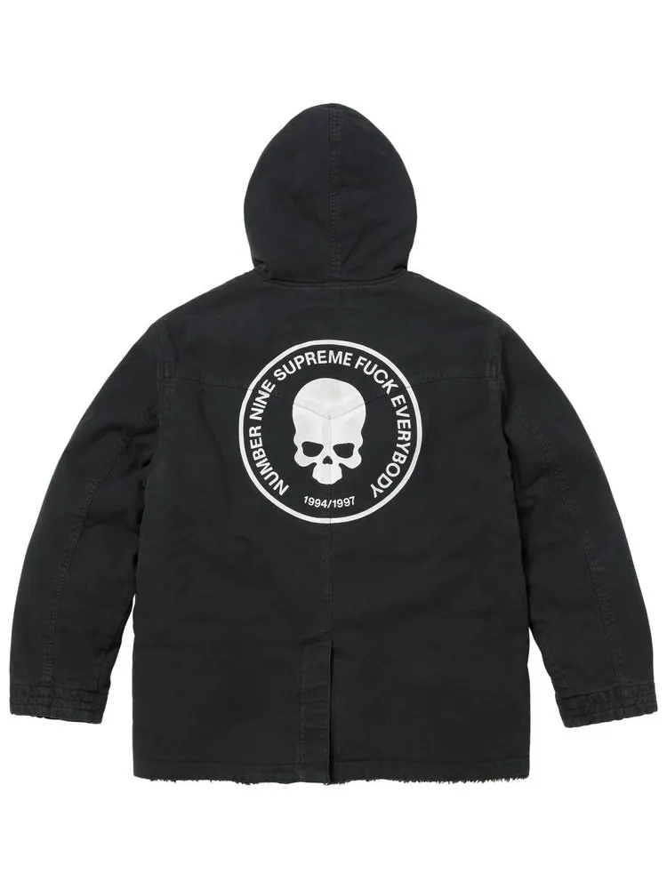 Куртка Supreme x Number (N)Ine с капюшоном из искусственной овчины — изображение 2 из 2, черный