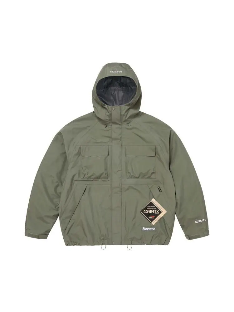Куртка Supreme x Wu-Tang Clan GORE-TEX Shell Jacket 'Olive' — изображение 1 из 2, зеленый