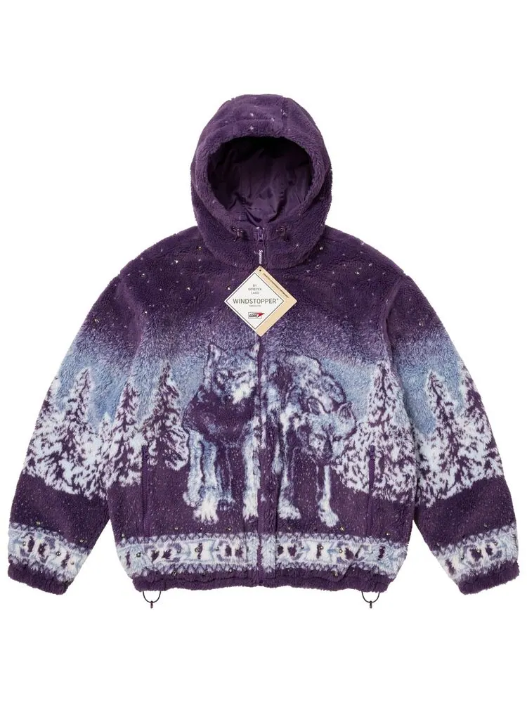 Двусторонняя флисовая куртка с капюшоном Supreme x BB Simon — изображение 1 из 2, фиолетовый