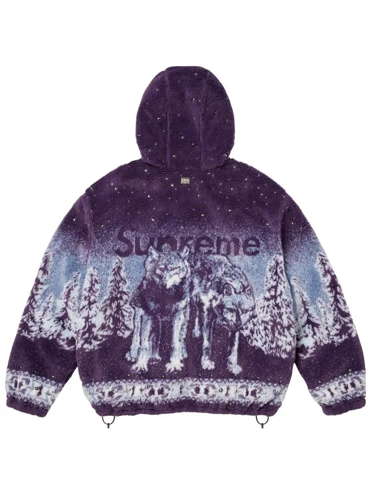 Двусторонняя флисовая куртка с капюшоном Supreme x BB Simon — изображение 2 из 2, фиолетовый
