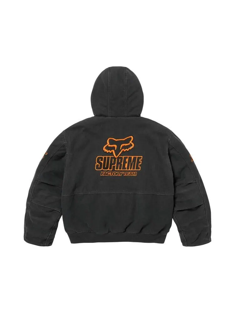 Куртка Supreme x Fox Racing Hooded Work Jacket 'Black' — изображение 2 из 2, черный