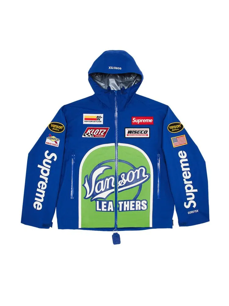 Куртка Supreme x Vanson Leathers GORE-TEX Shell Jacket — изображение 1 из 3, королевский