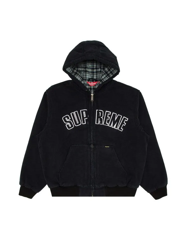 Куртка Supreme Reflective Arc Hooded Work Jacket — изображение 1 из 3, черный