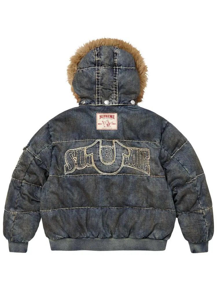 Пуховая куртка Supreme x True Religion — изображение 2 из 2, синий