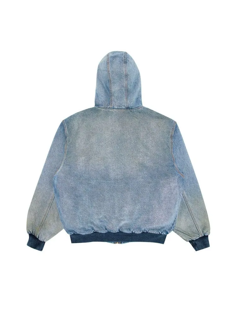 Куртка Supreme Reflective Arc Hooded Work Jacket — изображение 2 из 3, джинсовый синий
