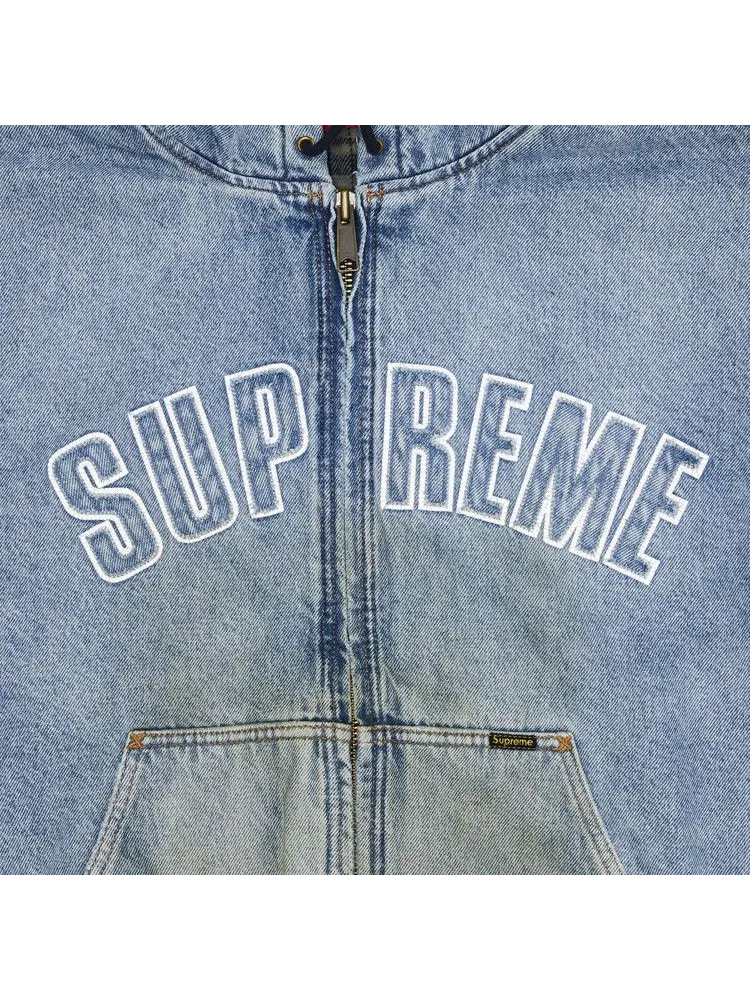 Куртка Supreme Reflective Arc Hooded Work Jacket — изображение 3 из 3, джинсовый синий