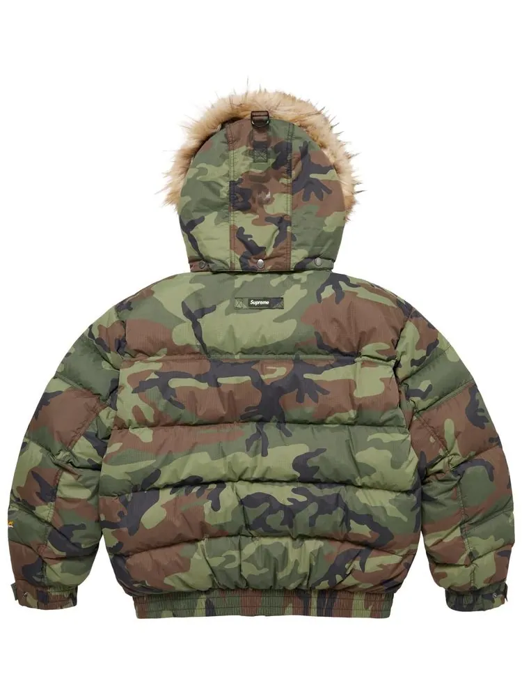Пуховая куртка Supreme Facemask 700-Fill Down Puffer Jacket — изображение 2 из 2, зеленый