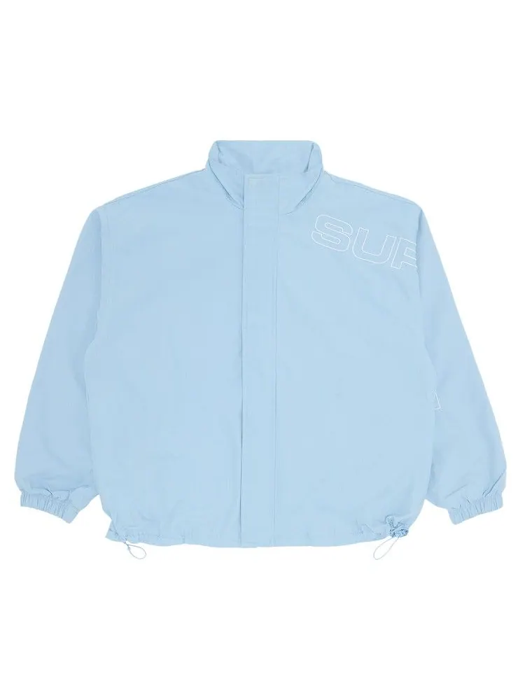 Спортивная куртка Supreme Spellout Embroidered Ripstop Track Jacket — изображение 1 из 3, светлый синий