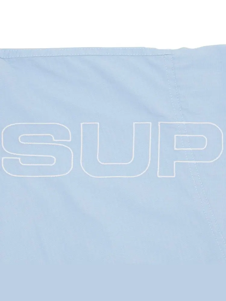 Спортивная куртка Supreme Spellout Embroidered Ripstop Track Jacket — изображение 3 из 3, светлый синий