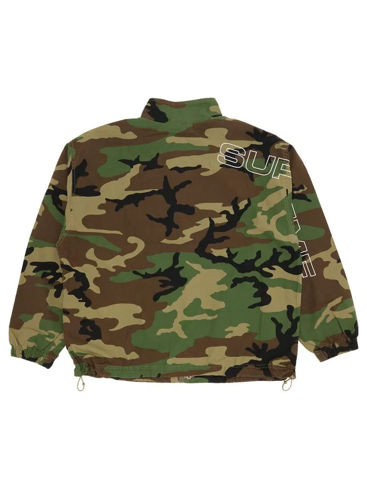 Спортивная куртка Supreme Spellout Embroidered Ripstop Track Jacket, Woodland Camo — изображение 2 из 3, мульти