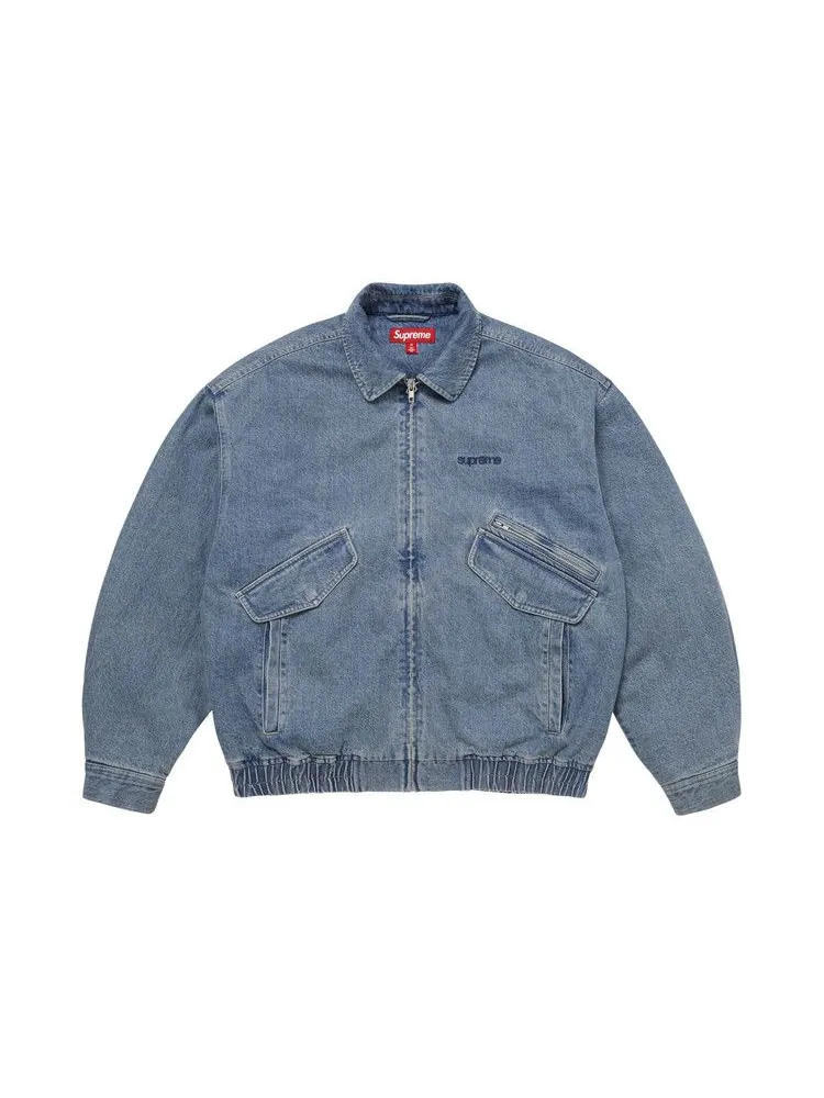 Куртка Supreme Hooded Utility Jacket — изображение 1 из 3, джинсовый синий