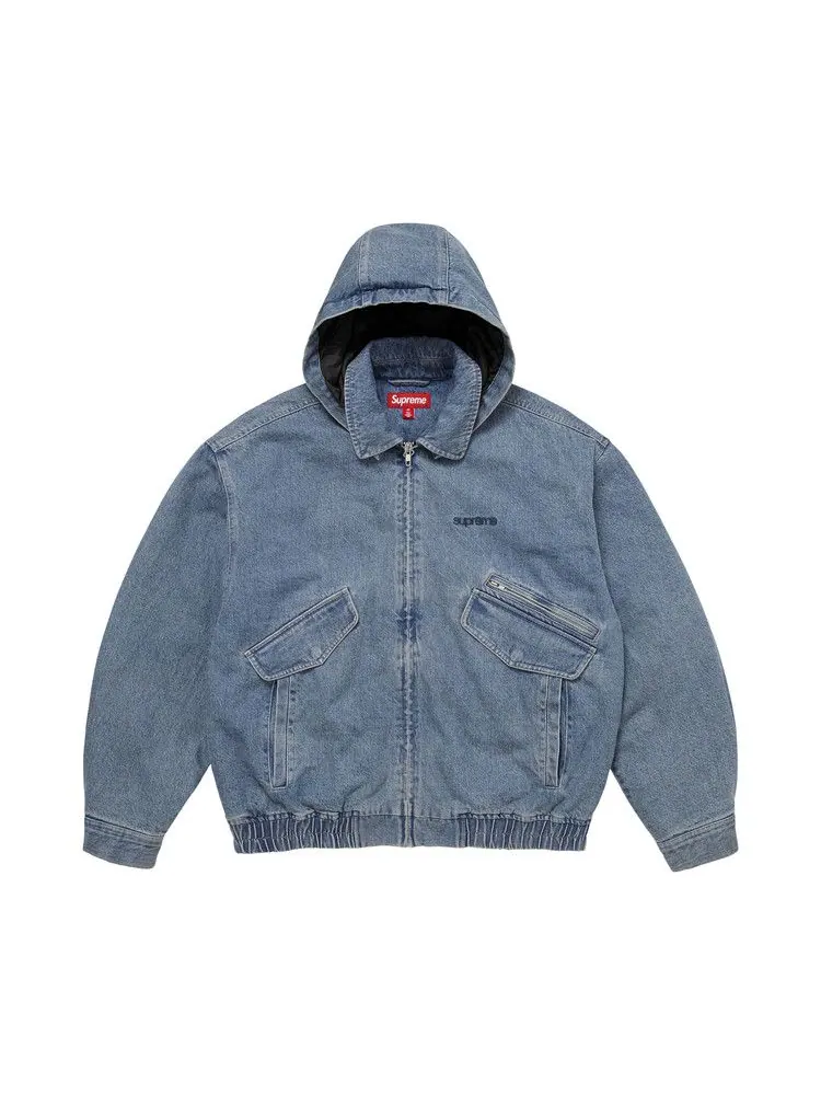 Куртка Supreme Hooded Utility Jacket — изображение 3 из 3, джинсовый синий
