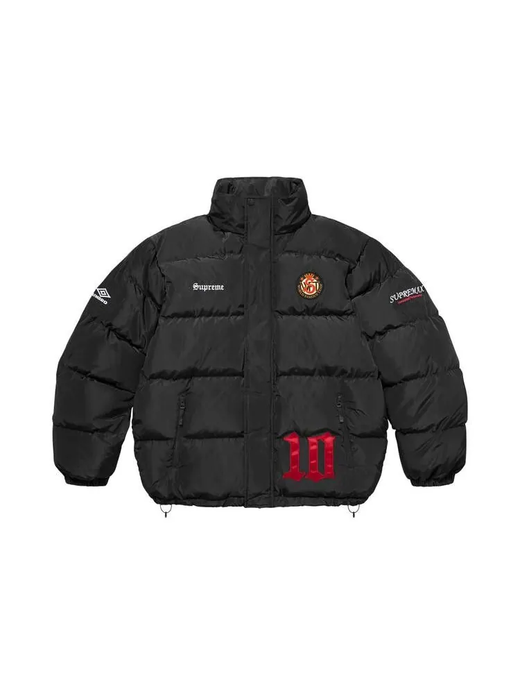 Пуховик Supreme x Umbro Down Puffer Jacket 'Black' — изображение 1 из 2, черный