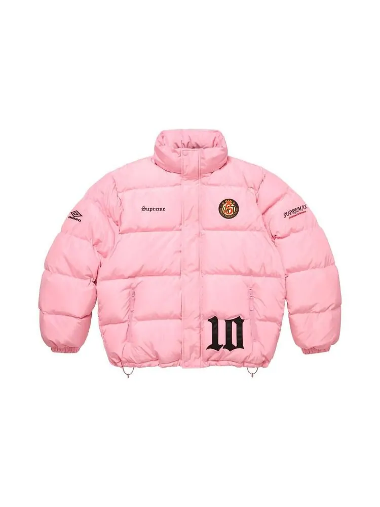 Пуховик Supreme x Umbro Down Puffer Jacket 'Pink' — изображение 1 из 2, розовый