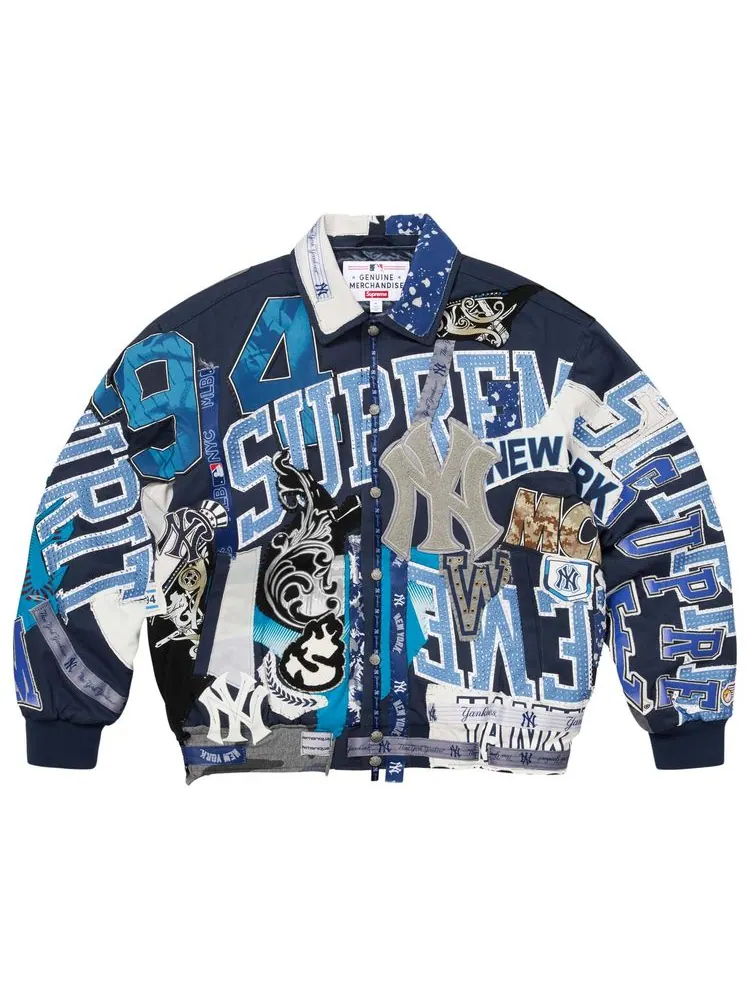 Куртка Supreme x Jeff Hamilton New York Yankees Varsity Jacket — изображение 1 из 2, мульти