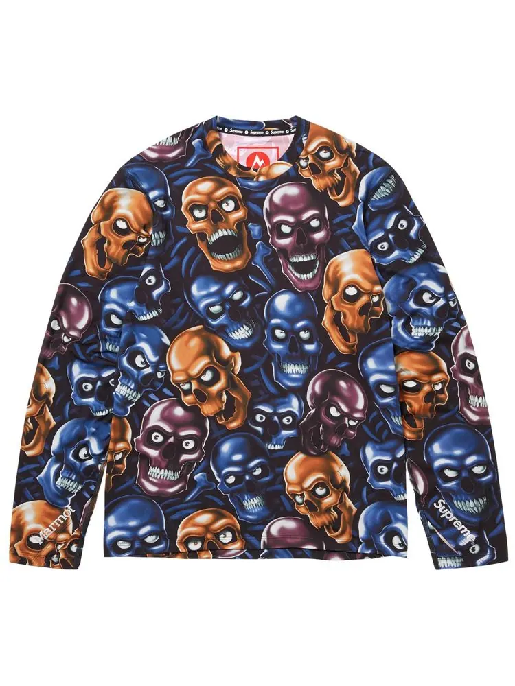 Футболка с длинными рукавами Supreme x Marmot Base Layer — изображение 1 из 1, синий