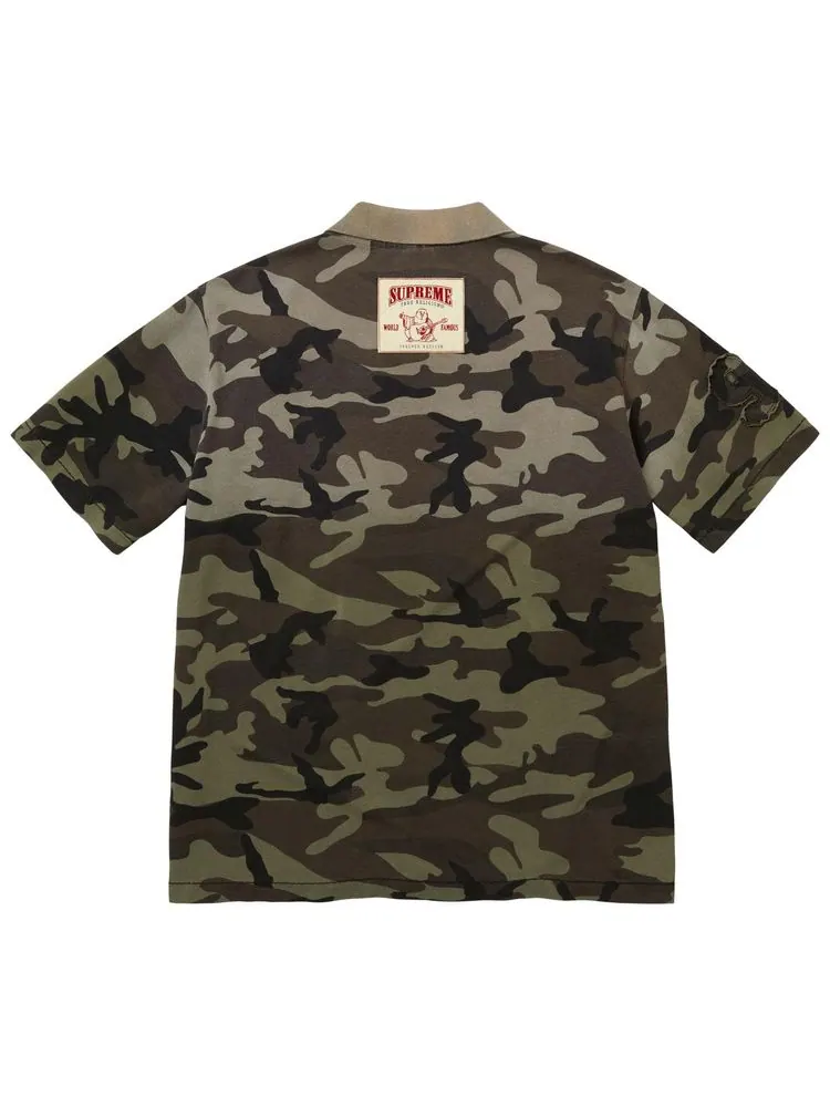 Поло Supreme x True Religion с аппликацией — изображение 2 из 2, коричневый