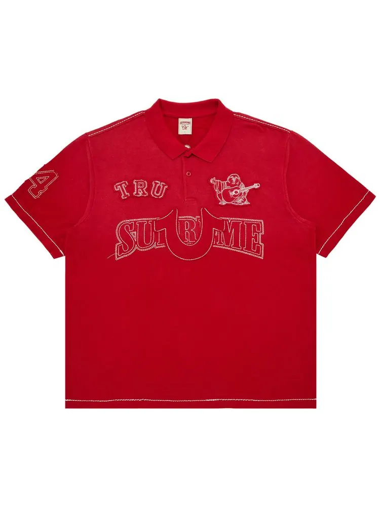Поло Supreme x True Religion Appliqué — изображение 1 из 3, красный
