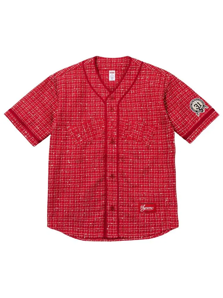 Бейсбольная майка Supreme Bouclé — изображение 1 из 1, красный