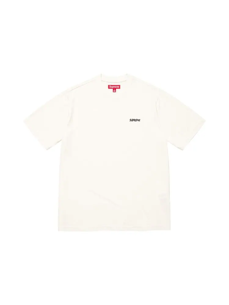 Футболка Supreme с коротким рукавом, выстиранная — изображение 1 из 1, белый