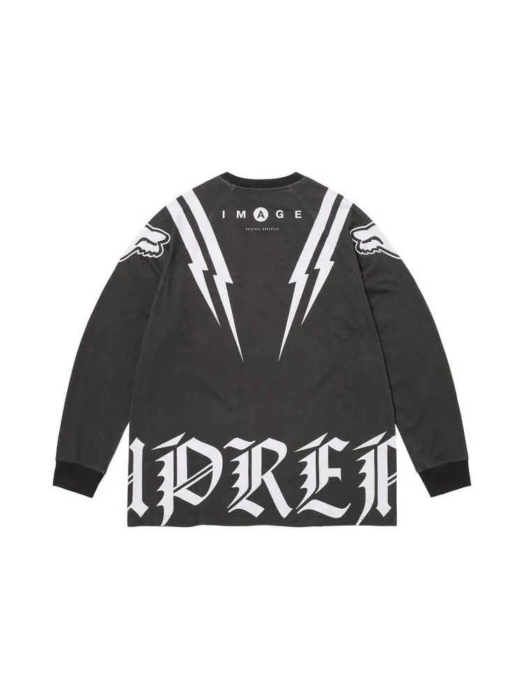 Топ Supreme x Fox Racing Long-Sleeve Top 'Black' — изображение 2 из 2, черный