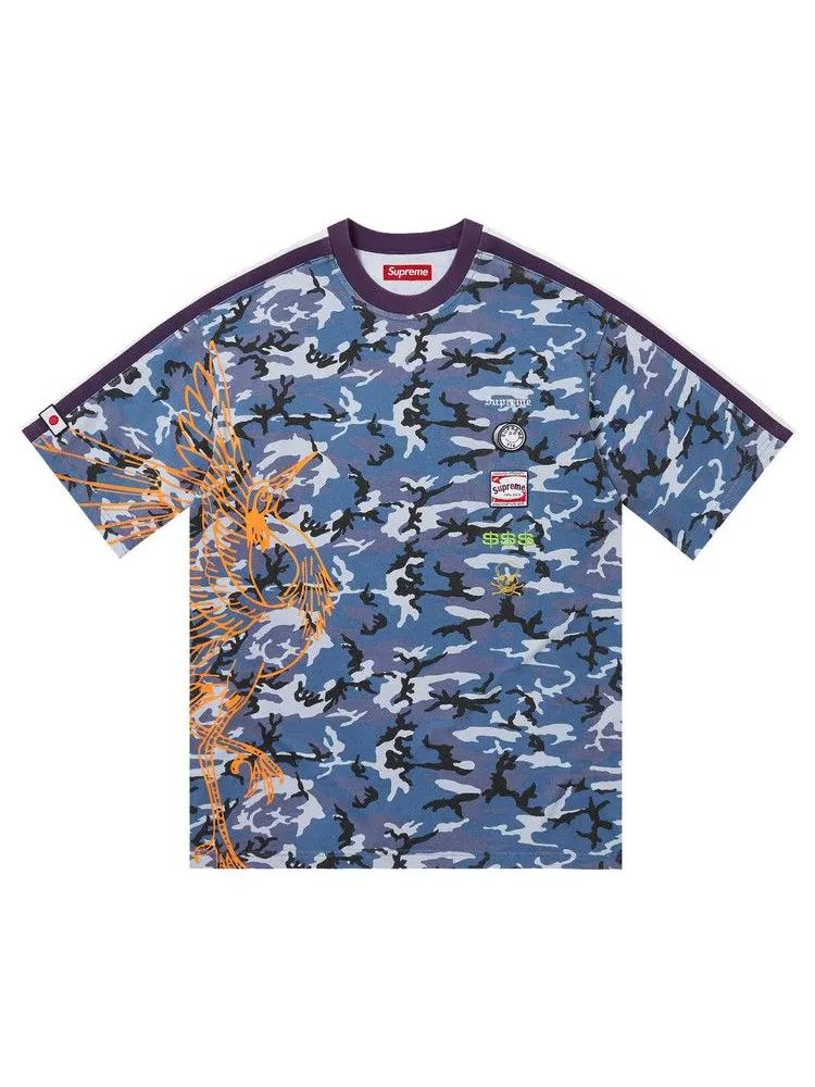Топ Supreme Crane Short-Sleeve Top — изображение 1 из 3, синий